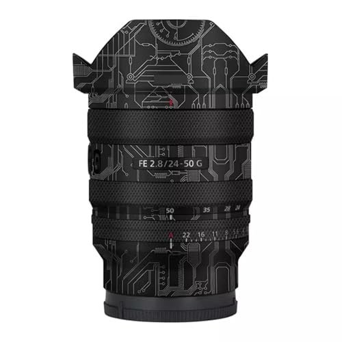 Camera Skin Wrap Lens Skins Protector for Sony FE 24-50mm F2.8 G Anti-Scratch Coat Wrap Cover Sticker FE 2.8/24-50 G 2.8(Circuit Titanium)