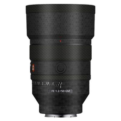 Camera Lens Protector Coat for Sony FE 50mm F1.2 GM Protective Film Body Vinly Wrap Skin Premium Sticker Photography Decal FE 1.2/50 GM 50 1.2(Honeycomb Black)