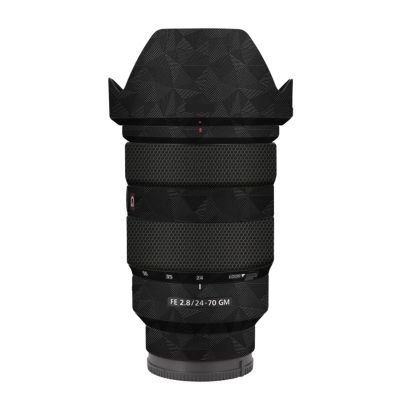 Lens Skin Vinyl Wrap Film Camera Protective Sticker Protector Coat for Sony FE 24-70mm F2.8 GM Photography Accessories FE 2.8/24-70 GM 2.8(Triangle Black)