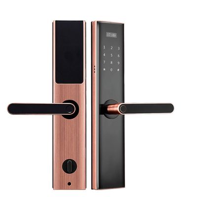 A1DFDFGOQSFG Fingerprint Lock App Electronic Biometric Smart Lock Stainless Steel Fingerprint Digital Password RIFD Card Door Lock Home Security (Color : B, Size : 6085-2) (B Apr)