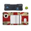 Large Mousepad Extended Gaming Mousepad Non Slip Base Waterproof Desk Mat with Stitched Edges British Flag MouseMat Keyboard Mat for Home Office 30x60cm view 4