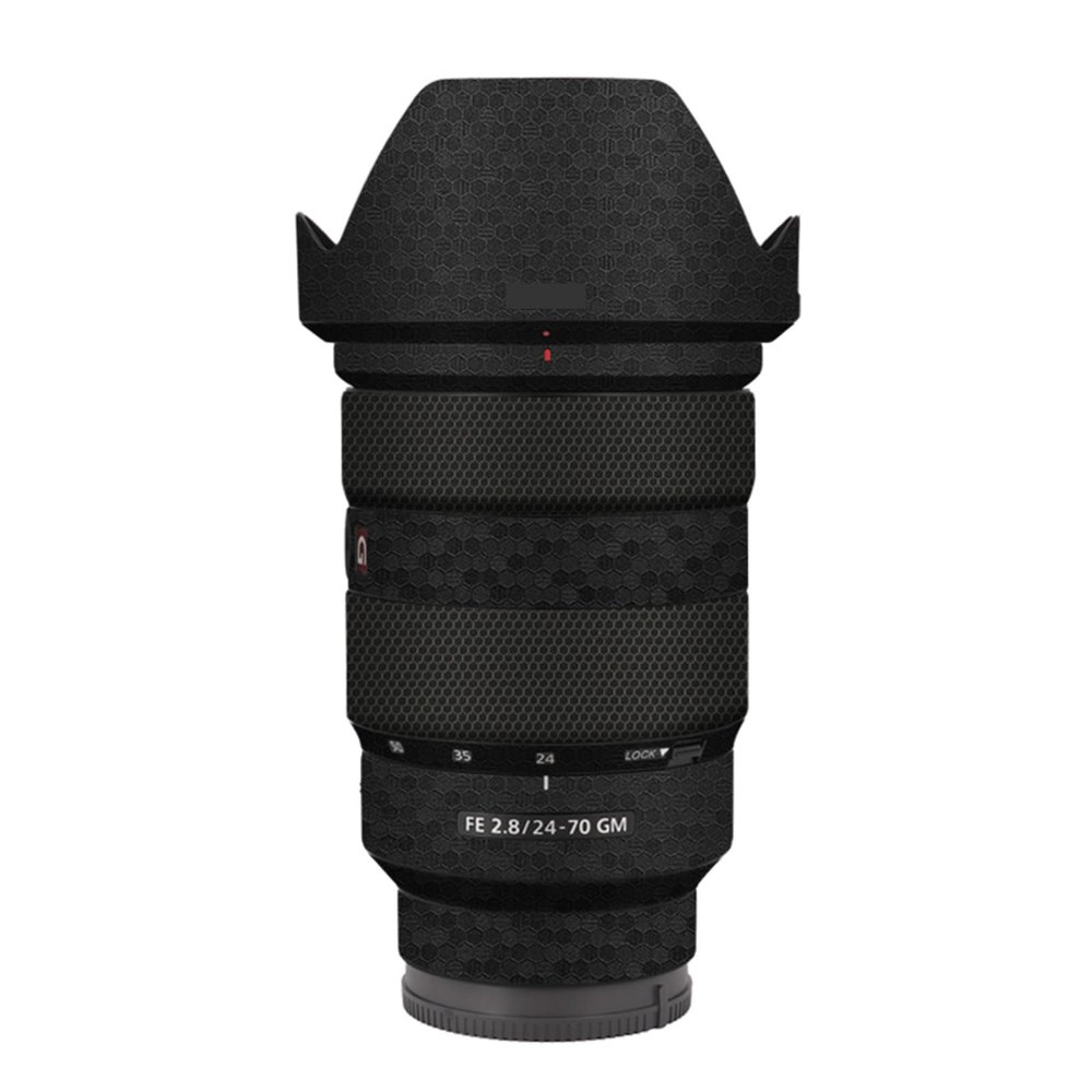 Lens Skin Vinyl Wrap Film Camera Protective Sticker Protector Coat for Sony FE 24-70mm F2.8 GM Photography Accessories FE 2.8/24-70 GM 2.8(Honeycomb Black)