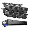 ANNKE 2MP Security Camera System, 8 Channel 3K Lite DVR Recorder with AI Motion Detection, 8X 1080P Add-on Wired Cameras with 65ft IR Night Vision, IP67, 3.6mm Lens, 4TB Hard Drive Included, Black view 1