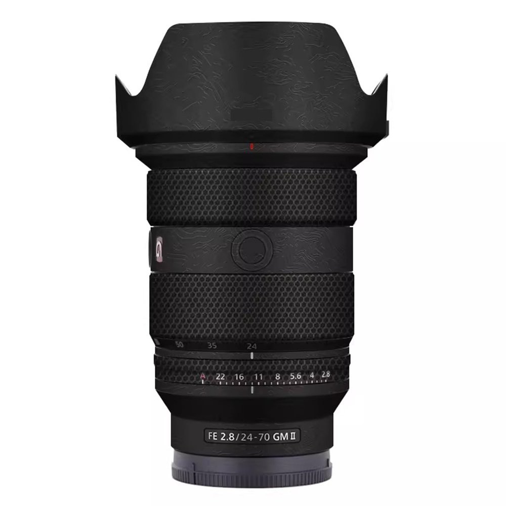 Skin Lens Camera Skin Wrap Vinly Protecticve Sticker for Sony FE 24-70mm F2.8 GM II Photography Accessories FE 2.8/24-70 GM II 2.8(Contour Black)