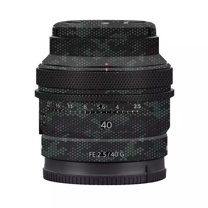Anti-Scratch Camera Lens Sticker Coat Wrap Protective Film for Sony FE 40mm 50mm F2.5 G Body Protector Skin Cover FE 2.5/40 G 40 50 2.5(Mamba Green)