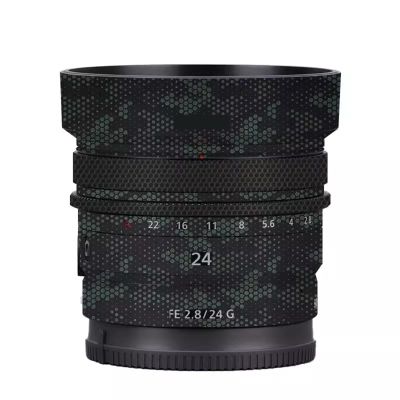 Camera Lens Sticker Coat Wrap Protective Film for Sony FE 24mm F2.8 G Body Protector Decal Skin FE 2.8/24 G 24 2.8(Mamba Green)