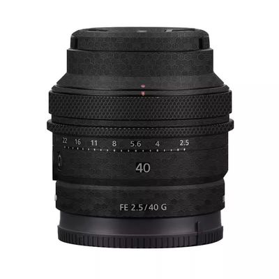 Anti-Scratch Camera Lens Sticker Coat Wrap Protective Film for Sony FE 40mm 50mm F2.5 G Body Protector Skin Cover FE 2.5/40 G 40 50 2.5(Honeycomb Black)