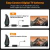 TV Antenna, HD Digital TV Antenna 560+ Miles Range Reception with Signal Booster & Magnetic Support Base for 4K 1080P HD Local Channels and All Old TVs - 18ft coaxial Cable view 3