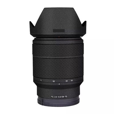 Camera Lens Skin Anti-Scratch Sticker Coat for Sony FE 28-70 MM f3.5-5.6 Vinly Protective Film Body Protector Decals Cover FE 3.5-5.6/28-70(Leather Black)