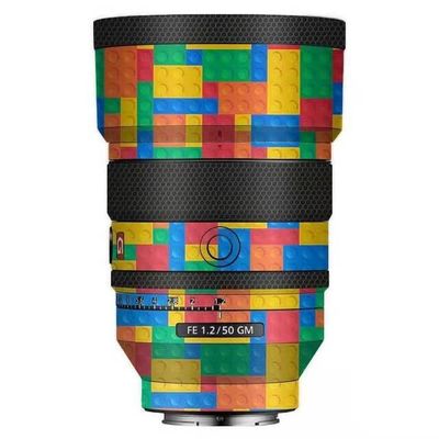 Camera Lens Protector Coat for Sony FE 50mm F1.2 GM Protective Film Body Vinly Wrap Skin Premium Sticker Photography Decal FE 1.2/50 GM 50 1.2(Toy Brick Colorful)