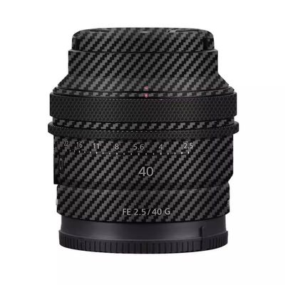 Anti-Scratch Camera Lens Sticker Coat Wrap Protective Film for Sony FE 40mm 50mm F2.5 G Body Protector Skin Cover FE 2.5/40 G 40 50 2.5(Carbon Fiber Black)