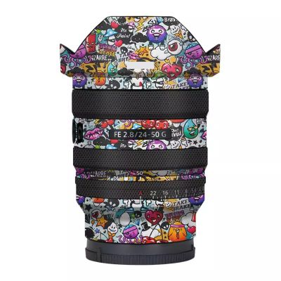Camera Skin Wrap Lens Skins Protector for Sony FE 24-50mm F2.8 G Anti-Scratch Coat Wrap Cover Sticker FE 2.8/24-50 G 2.8(Graffiti White)