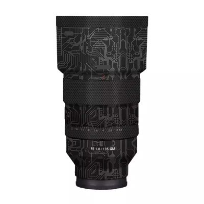 Anti-Scratch Camera Lens Sticker Coat for Sony FE 135mm F1.8 GM Vinyl Wrap Protective Film Body Protector Skin FE1.8/135 GM 135 1.8(Circuit Titanium)