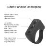 Remote Control Scrolling Ring APP Page Turner ABS Camera Remote Shutter Selfie Button with Charging Case for Cell Phone (Black) view 3