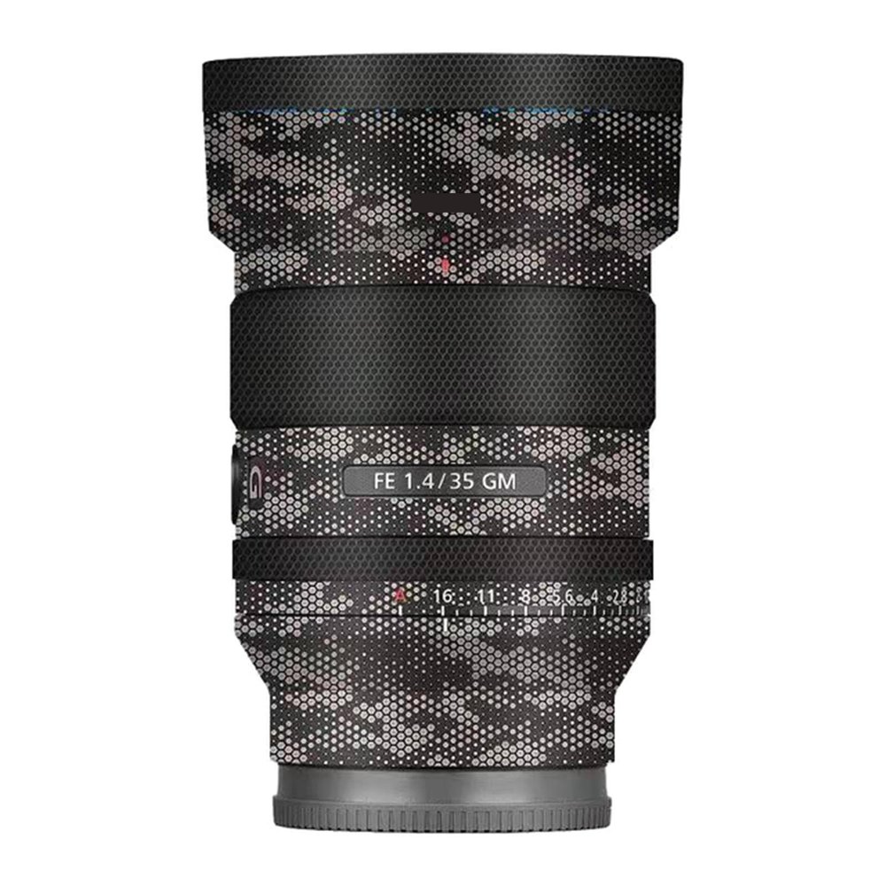 Lens Cap Skin Anti-Scratch Camera Sticker Protective Wrap Film for Sony FE 35mm F1.4 GM Body Protector Decal FE 1.4/35 GM 35 1.4(Mamba Titanium)