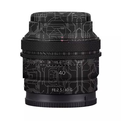 Anti-Scratch Camera Lens Sticker Coat Wrap Protective Film for Sony FE 40mm 50mm F2.5 G Body Protector Skin Cover FE 2.5/40 G 40 50 2.5(Circuit Titanium)