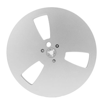 1/4 7 Inch Empty Tape Reel, Aluminum Alloy Takeup Tape Reel, with 3 Holes, Universal Open Reel Sound Tape for Recording, Erasing (Silver)