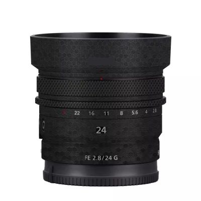 Camera Lens Sticker Coat Wrap Protective Film for Sony FE 24mm F2.8 G Body Protector Decal Skin FE 2.8/24 G 24 2.8(Honeycomb Black)