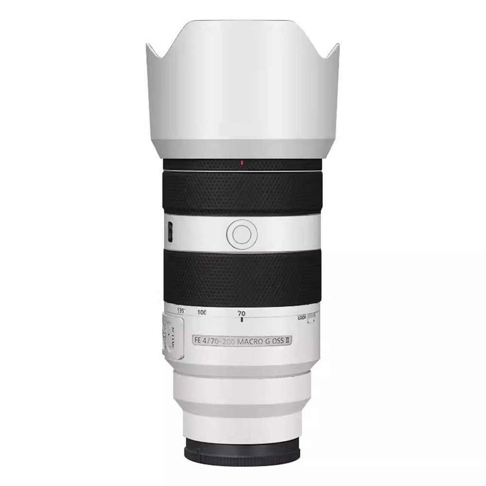 Skin Lens Camera Accessories Vinyl Wrap Body Protective Film Sticker for Sony FE 70-200mm F4 GM II Protector Decals FE 4/70-200 Macro G OSS II 4(Matte White)