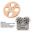 1/4 5 Inch Empty Tape Reel, 4 Hole Aluminum Alloy Empty Reel for NAGRA for Studer Take Up Reel to Reel Recorder Small Hub Long Play Analog Recording Tape Reel (Gold) view 2