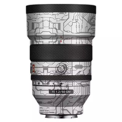 Camera Lens Protector Coat for Sony FE 50mm F1.2 GM Protective Film Body Vinly Wrap Skin Premium Sticker Photography Decal FE 1.2/50 GM 50 1.2(Circuit White)