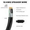 18 AWG 9-Conductor Speaker Wire Cable 20 Ft, 4-Channel CCA Stranded Hiding Primary Wire Low Voltage Remote Wire, Ultra-Flex and Easy Peel Jacket for Trailer, Car Marine Home Audio System-Black+Ties view 4