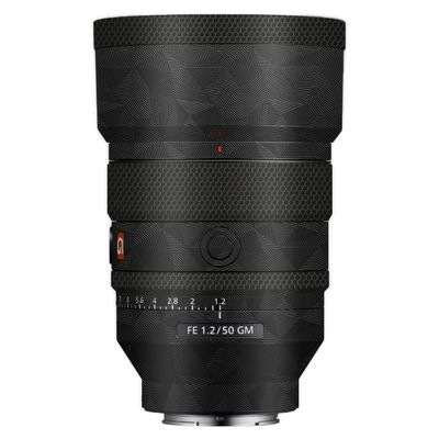 Camera Lens Protector Coat for Sony FE 50mm F1.2 GM Protective Film Body Vinly Wrap Skin Premium Sticker Photography Decal FE 1.2/50 GM 50 1.2(Triangle Black)