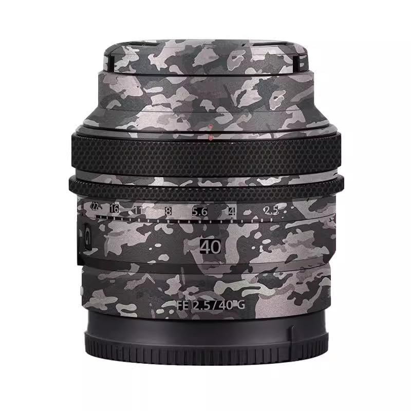 Anti-Scratch Camera Lens Sticker Coat Wrap Protective Film for Sony FE 40mm 50mm F2.5 G Body Protector Skin Cover FE 2.5/40 G 40 50 2.5(Field Camouflage)