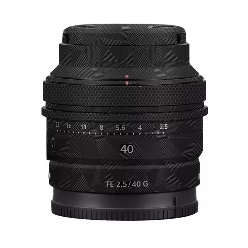 Anti-Scratch Camera Lens Sticker Coat Wrap Protective Film for Sony FE 40mm 50mm F2.5 G Body Protector Skin Cover FE 2.5/40 G 40 50 2.5(Triangle Black)