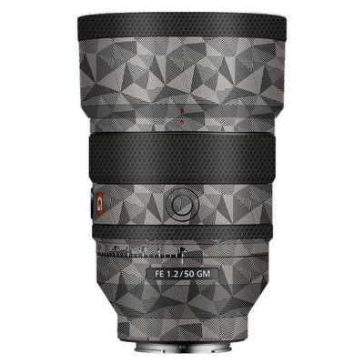 Camera Lens Protector Coat for Sony FE 50mm F1.2 GM Protective Film Body Vinly Wrap Skin Premium Sticker Photography Decal FE 1.2/50 GM 50 1.2(Triangle Titanium)