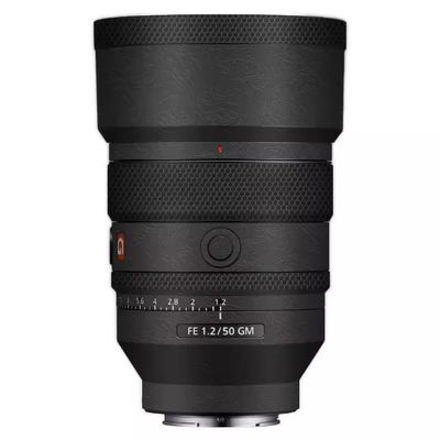 Camera Lens Protector Coat for Sony FE 50mm F1.2 GM Protective Film Body Vinly Wrap Skin Premium Sticker Photography Decal FE 1.2/50 GM 50 1.2(Contour Black)