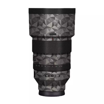 Anti-Scratch Camera Lens Sticker Coat for Sony FE 135mm F1.8 GM Vinyl Wrap Protective Film Body Protector Skin FE1.8/135 GM 135 1.8(Triangle Titanium)