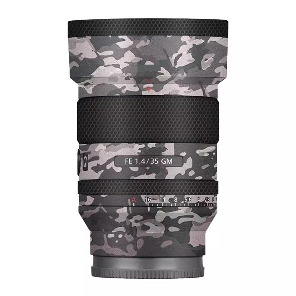Lens Cap Skin Anti-Scratch Camera Sticker Protective Wrap Film for Sony FE 35mm F1.4 GM Body Protector Decal FE 1.4/35 GM 35 1.4(Field Camouflage)