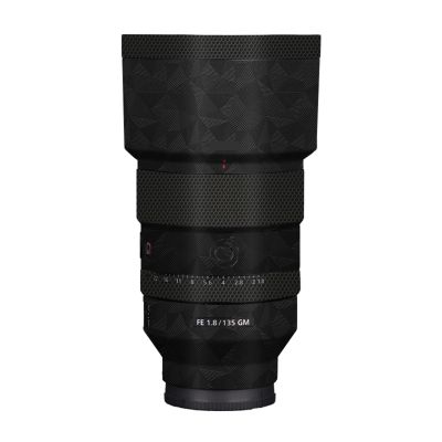 Anti-Scratch Camera Lens Sticker Coat for Sony FE 135mm F1.8 GM Vinyl Wrap Protective Film Body Protector Skin FE1.8/135 GM 135 1.8(Triangle Black)