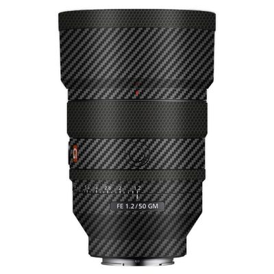 Camera Lens Protector Coat for Sony FE 50mm F1.2 GM Protective Film Body Vinly Wrap Skin Premium Sticker Photography Decal FE 1.2/50 GM 50 1.2(Carbon Fiber Black)