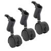 3PCS Photography Tripod Swivel Caster Wheels with Brake, 16MM 360 Rotating Quiet Easy to Install Tripod Swivel Casters for Photography Light Stand, with Mounting Screws view 1