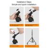 3PCS Photography Tripod Swivel Caster Wheels with Brake, 16MM 360 Rotating Quiet Easy to Install Tripod Swivel Casters for Photography Light Stand, with Mounting Screws view 3