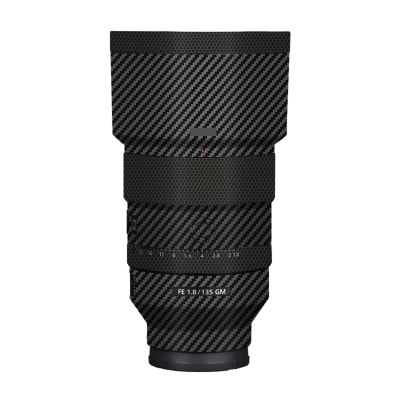 Anti-Scratch Camera Lens Sticker Coat for Sony FE 135mm F1.8 GM Vinyl Wrap Protective Film Body Protector Skin FE1.8/135 GM 135 1.8(Carbon Fiber Black)