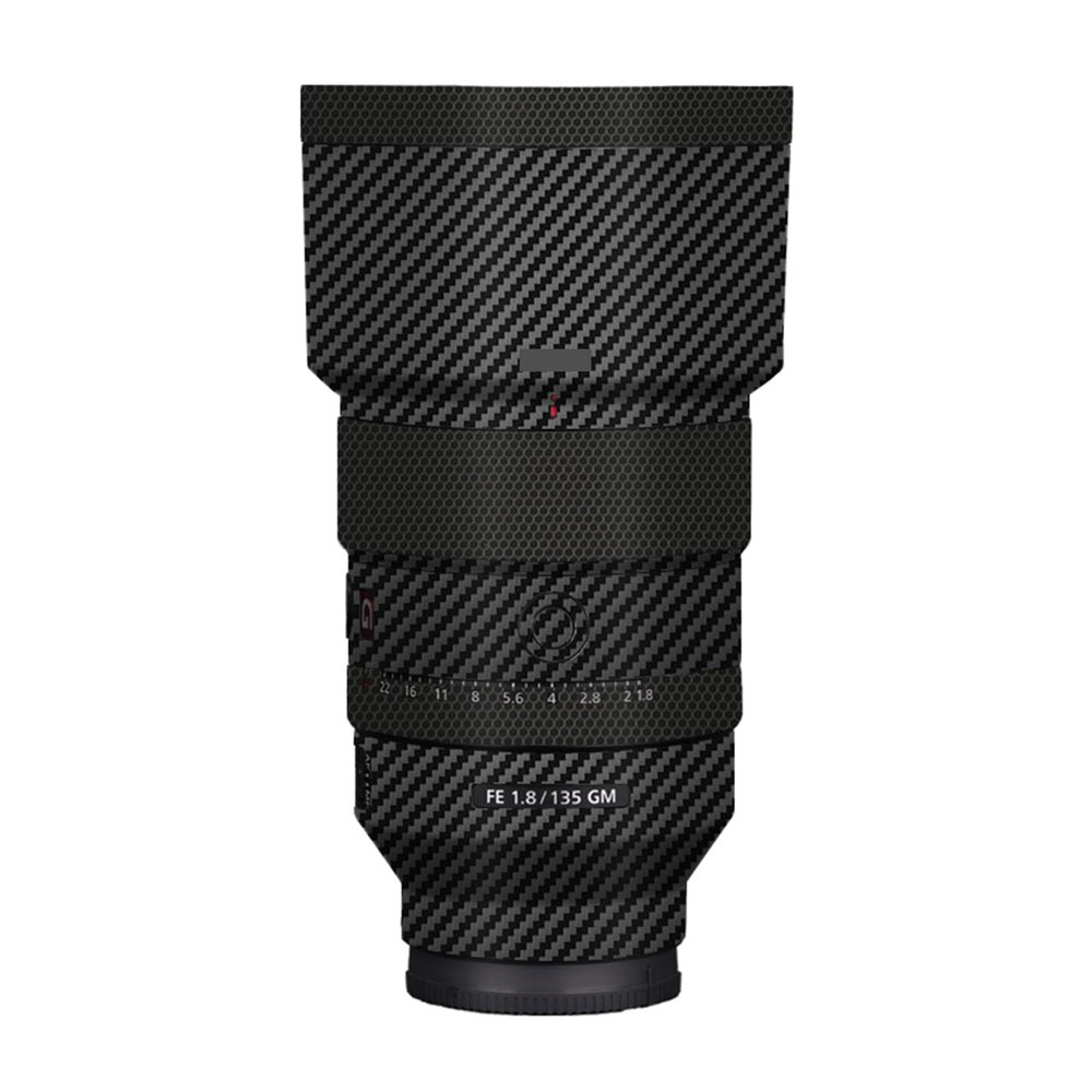 Anti-Scratch Camera Lens Sticker Coat for Sony FE 135mm F1.8 GM Vinyl Wrap Protective Film Body Protector Skin FE1.8/135 GM 135 1.8(Carbon Fiber Black)