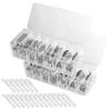 2Pcs Cable Organizer Box with 20 Wire Ties Dustproof Cable Box with Lid Clear Cable Organizer with 7 Compartments Power Cord Organizer for Home Office Desk Accessories Cable Management Box Cable Box view 1