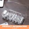 2Pcs Cable Organizer Box with 20 Wire Ties Dustproof Cable Box with Lid Clear Cable Organizer with 7 Compartments Power Cord Organizer for Home Office Desk Accessories Cable Management Box Cable Box view 2