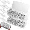 2Pcs Cable Organizer Box with 20 Wire Ties Dustproof Cable Box with Lid Clear Cable Organizer with 7 Compartments Power Cord Organizer for Home Office Desk Accessories Cable Management Box Cable Box view 3