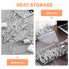 2Pcs Cable Organizer Box with 20 Wire Ties Dustproof Cable Box with Lid Clear Cable Organizer with 7 Compartments Power Cord Organizer for Home Office Desk Accessories Cable Management Box Cable Box view 4