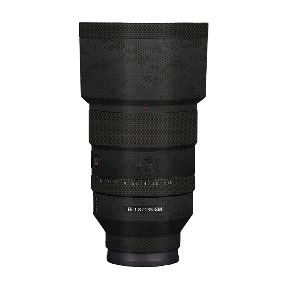 Anti-Scratch Camera Lens Sticker Coat for Sony FE 135mm F1.8 GM Vinyl Wrap Protective Film Body Protector Skin FE1.8/135 GM 135 1.8(Mamba Black)