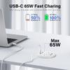 3 inch Desktop Power Grommet USB C,65W Fast Charging Station,Furniture Recessed Power Strip,2 Outlets,4 USB Ports,Flush-Mount for Desktop, Workspace Essential Desk Outlet,2 Pack (White) view 2