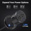 3 inch Desktop Power Grommet USB C,65W Fast Charging Station,Furniture Recessed Power Strip,2 Outlets,4 USB Ports,Flush-Mount for Desktop, Workspace Essential Desk Outlet,2 Pack (Black) view 4