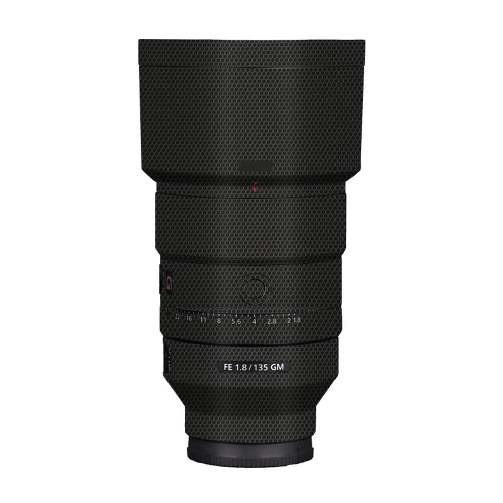 Anti-Scratch Camera Lens Sticker Coat for Sony FE 135mm F1.8 GM Vinyl Wrap Protective Film Body Protector Skin FE1.8/135 GM 135 1.8(Matrix Black)