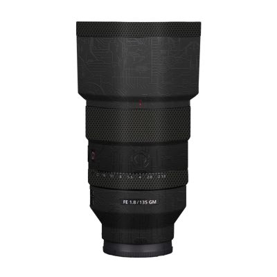 Anti-Scratch Camera Lens Sticker Coat for Sony FE 135mm F1.8 GM Vinyl Wrap Protective Film Body Protector Skin FE1.8/135 GM 135 1.8(Circuit Black)