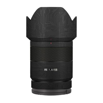 FE 1.8/55 55 1.8 Camera Lens Skin Coat Wrap Protective Film Body Decal Anti-Scratch Sticker Accessories for Sony FE 55mm F1.8 ZA(Circuit Black)