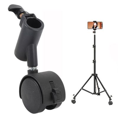 3pcs Light Stand Wheels with Brake, 16MM 360 Rotating Quiet Easy to Install, Tripod Swivel Casters, for Live Photography, Movable Tables, Shoe Cabinets, TV Stands